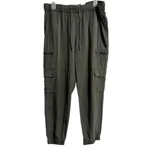 Banana Republic Women’s Sz L Jogger Pants Olive Lyocell Gremlincore Grunge Boho